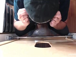 Nut Tugging Gloryhole Blowjob