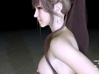 Sapphic anime sex adventure with sexyoxl in 3D