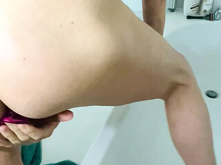 Old guy enjoys some old fashioned anal solo play