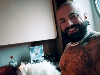 Messy Pierced Cock Blowjob on the Ferry  I Cum Deep in Her Mouth and Kiss Her Clean