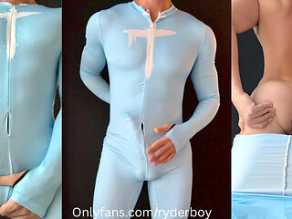 Sexy Outfit Muscle Guy Caught Masturbating Huge Dick Perfect Ass HOT Cumshot Smooth Twink