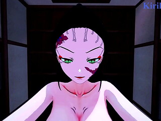 Nezuko Kamado and Daki intense sex. - Demon Slayer Kimetsu no Yaiba POV Hentai