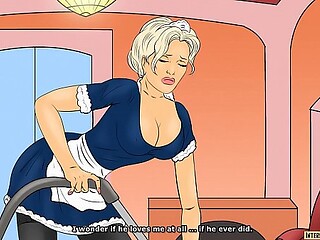 White maid in trouble - Hot interracial comics video