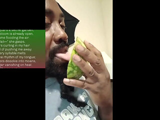 licking Juicy juice on my tongue