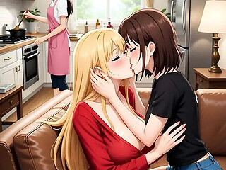 No Nudity, Just Filthy Kissing  Blonde Grinds on Her Lap