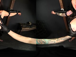 Brunette slut with perfect big boobs is alone