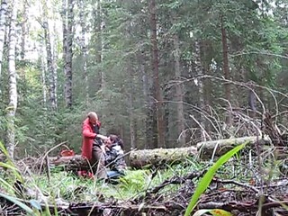 Teen girl's outdoor masturbation interrupted by passer-by