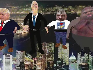 Wholesome dancing!!!! former president and president trump dance with cupcake lover 445 and island boy.  :) _)