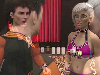 Inexperienced brunette with big tits shows off her backside