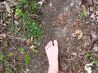 Barefoot Walk in the Forest - Foot Fetish - Bare Feet!