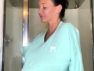 Amateur striptease and Solo masturbation