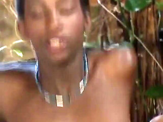Two Ebony Girls From Germany Sharing a White Pecker
