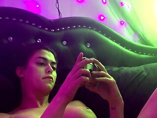Solo ladyboy masturbation