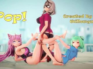 [R-18 Holoive MMD] Pop! -  (Low Angle - Isekai - Skimpy Ver.)