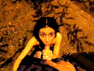 Sissi sucks my cock in the street and I cover her face in cum - DOLLSCULT