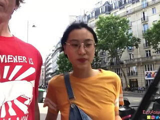 Chinese Asian June Liu Creampie - Spicygum Fucks American Guy in Paris X Jay