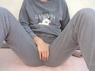 Pajama Tease: Finger Play Until I Cum Hard