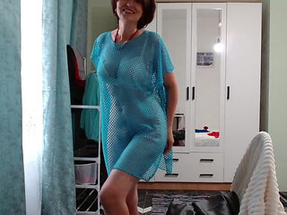 Russian Dressed up in Different Outfits and Her Got Wet