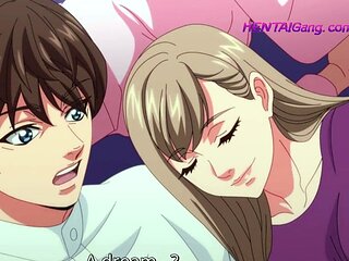 Boy fills both girls during passionate sex - HENTAI 2025