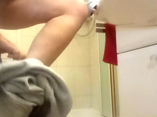 A Mature BBW Taking a Hot Shower