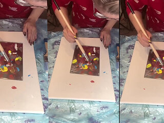 In Big Eyeglasses Asmr Acrylic Art Bloom in the Mist Part 1