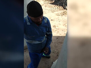 Before Heading Home, the Worker Gets a Quickie at the Construction Site.