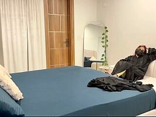 Stepmom seduced by darkness, shares sofa with stepson