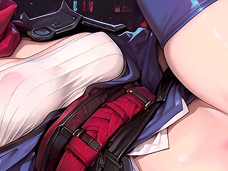 Ninja Psylocke Anal Creampie - Horny Purple-haired Girl Gets Anal Sex and Creampied by a Stranger - 4K 90fps 3D Model