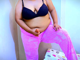 Big Tits Hot Stepmom's Huge Fat Cock Caught in Hotel Room with Masturbation!