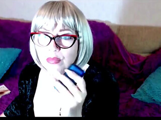 An Expressive Mature Bitch Speaks Very Emotionally, and Passionately Cums with a Dildo in Her Pussy and Squirts