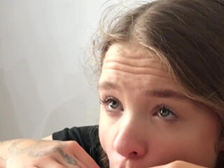 18 Year Old Slut Perfectly Sucks Cock