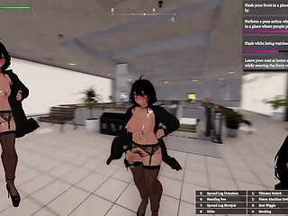 Secret Flasher Manaka - Exhibitionist Futa Goes To The Mall