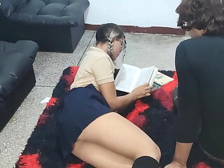 Jovencita De 19 A&ntilde_os del Colegio Vino a Estudiar Pero Se Fue Bien Follada Real
