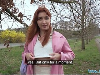 Redhead Student Takes the Money, the Deepthroat, and a Face Full of Cum - Public Agent