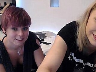 Young Dutch girls have a playful sleepover, teasing and flashing each