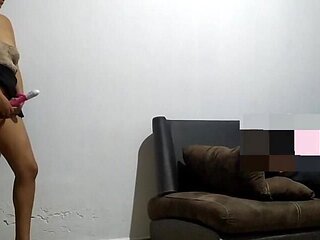 Stepbrother Masturbating on the Couch!