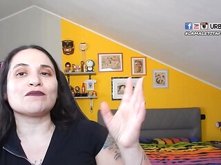 Italian MILF teaches young man how to masturbate