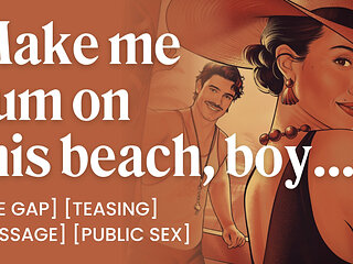 Hot MILF Fucked by a Lifeguard on a Beach - Public Sex & Teasing - ASMR Audio Porn - Erotic Audio Roleplay for Women