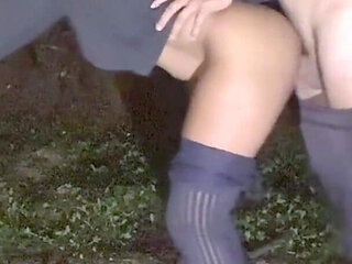 Woman of Life on the Street Giving Her Ass Without a Condom