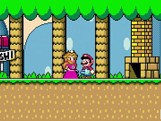 Pixelated Princess Peach Rocks Super Mario'_s World! by Mayin