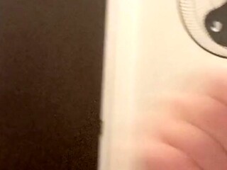 Naked man wanks and cums all over his huge cock