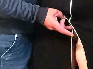 Srange Perv Ribbing My Pussy in Public