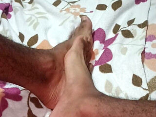Solo Male Feet POV  Soft Soles & Toe Play