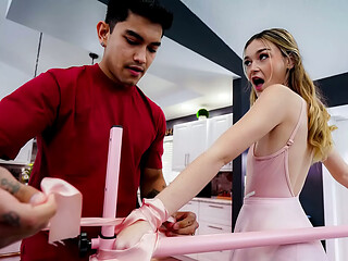 step SIS Tied to the Ballet Bar for Being Annoying