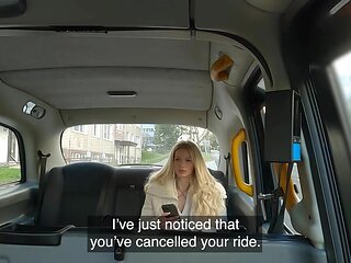 Bratty blonde learns a lesson after lying to a taxi driver