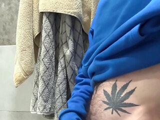 Revaz Masturbates Her Dick and Cums