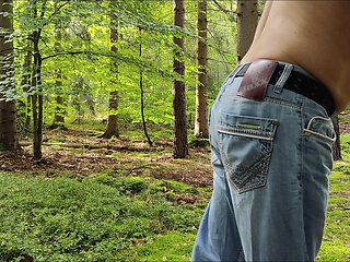 Wichsen im Wald in Eberswalde