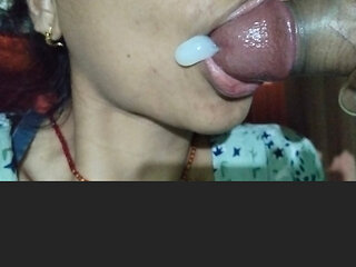 Cum in mouth for the first time with deep throat mouth fuck