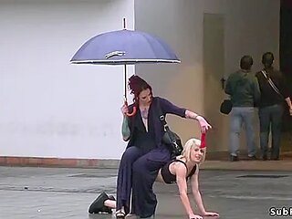 Petite Spanish Slave Disgraced In The Rain