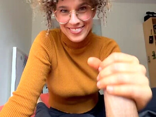 Hot milf catches you jerking off then gets fucked